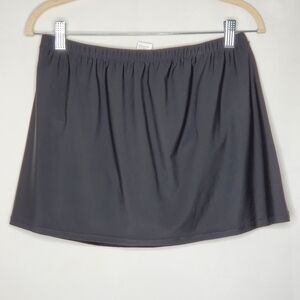 NWT Carolinas Saltwater Swim Skirt Size 12 Black Full Coverage Swim Bottom Beach